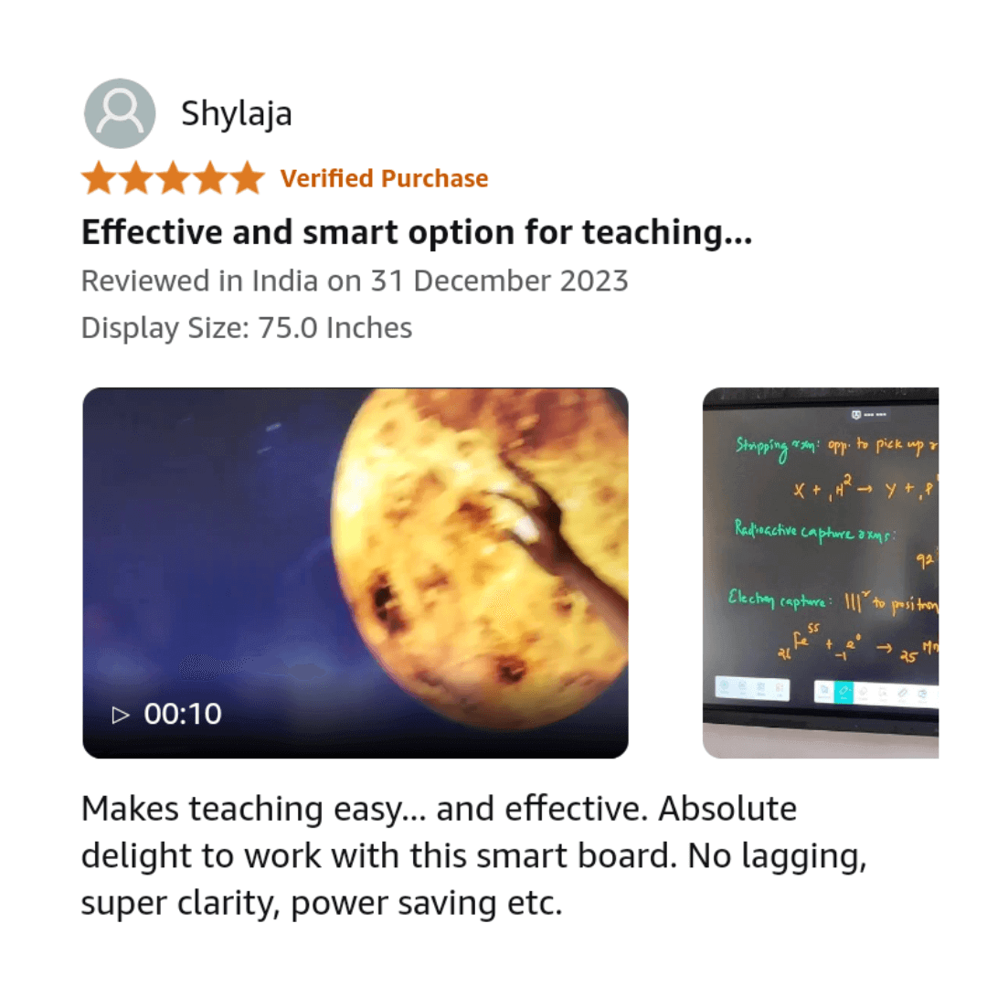 interactive flat panel for digital classroom — verified buyer review