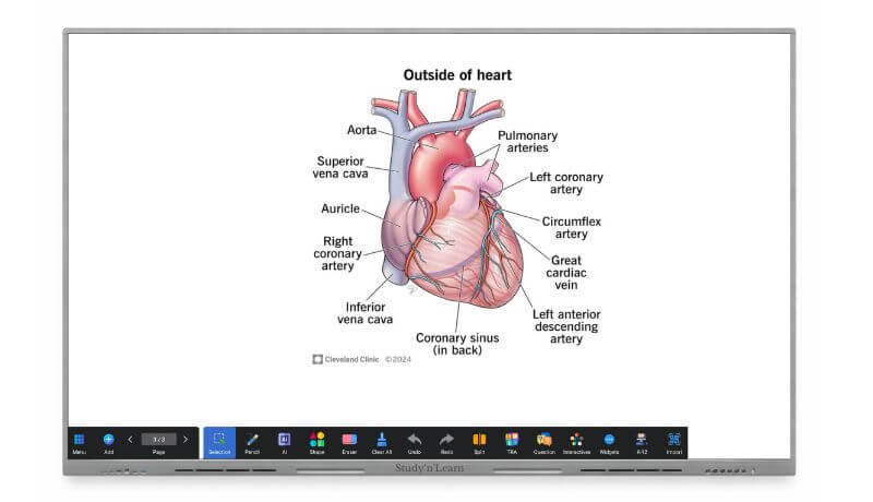 AI smart board for classroom — interactive flat panel with AI tools