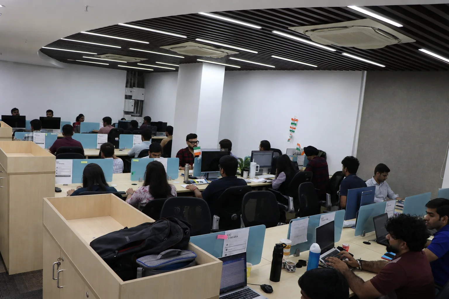 Open-plan office workspace at the Development Center, B.N Corporate Park, Noida Sector 135